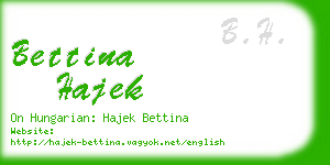 bettina hajek business card